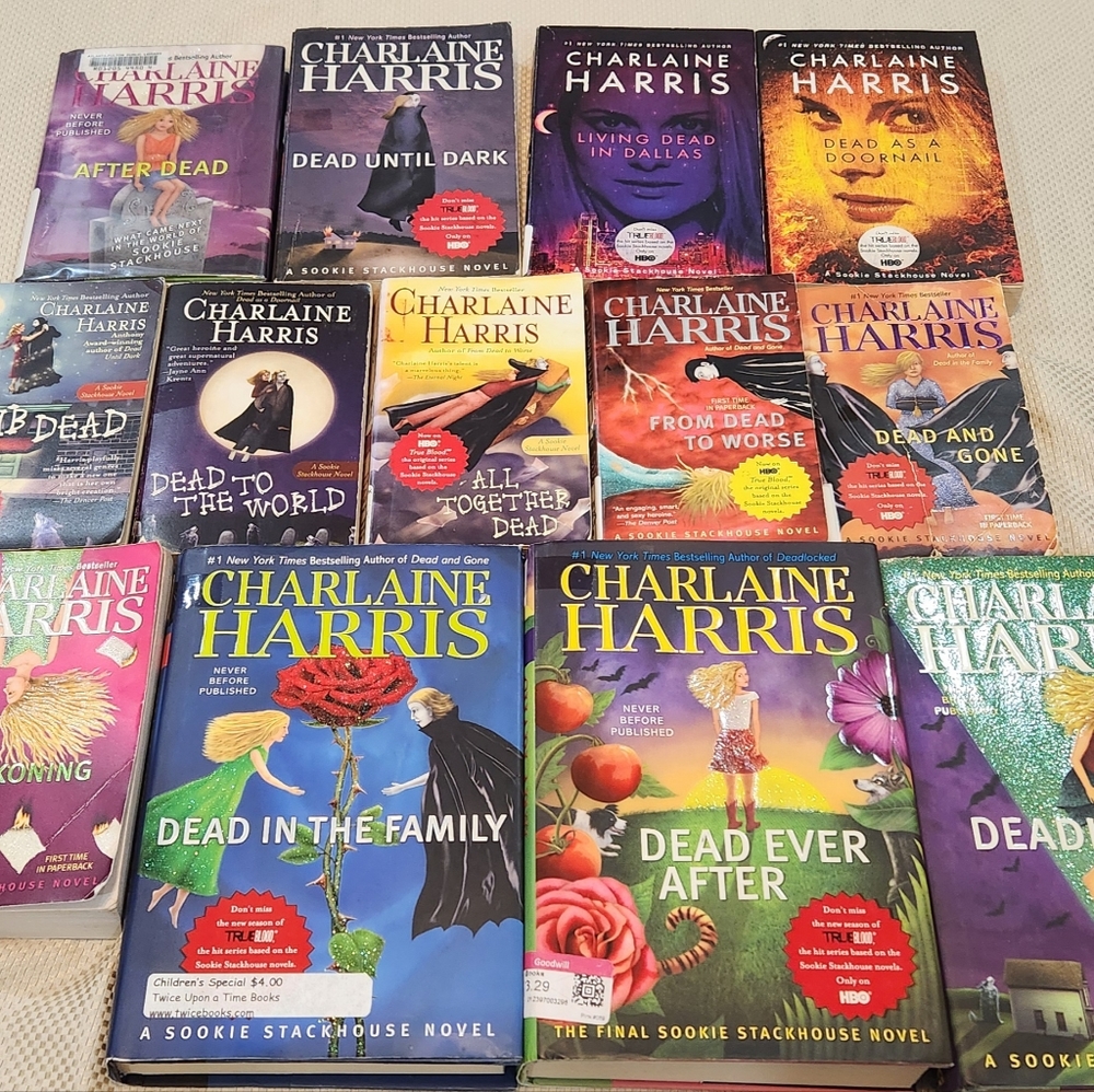 Complete Sookie Stackhouse book lot 14 novel xl Sam tee True blood